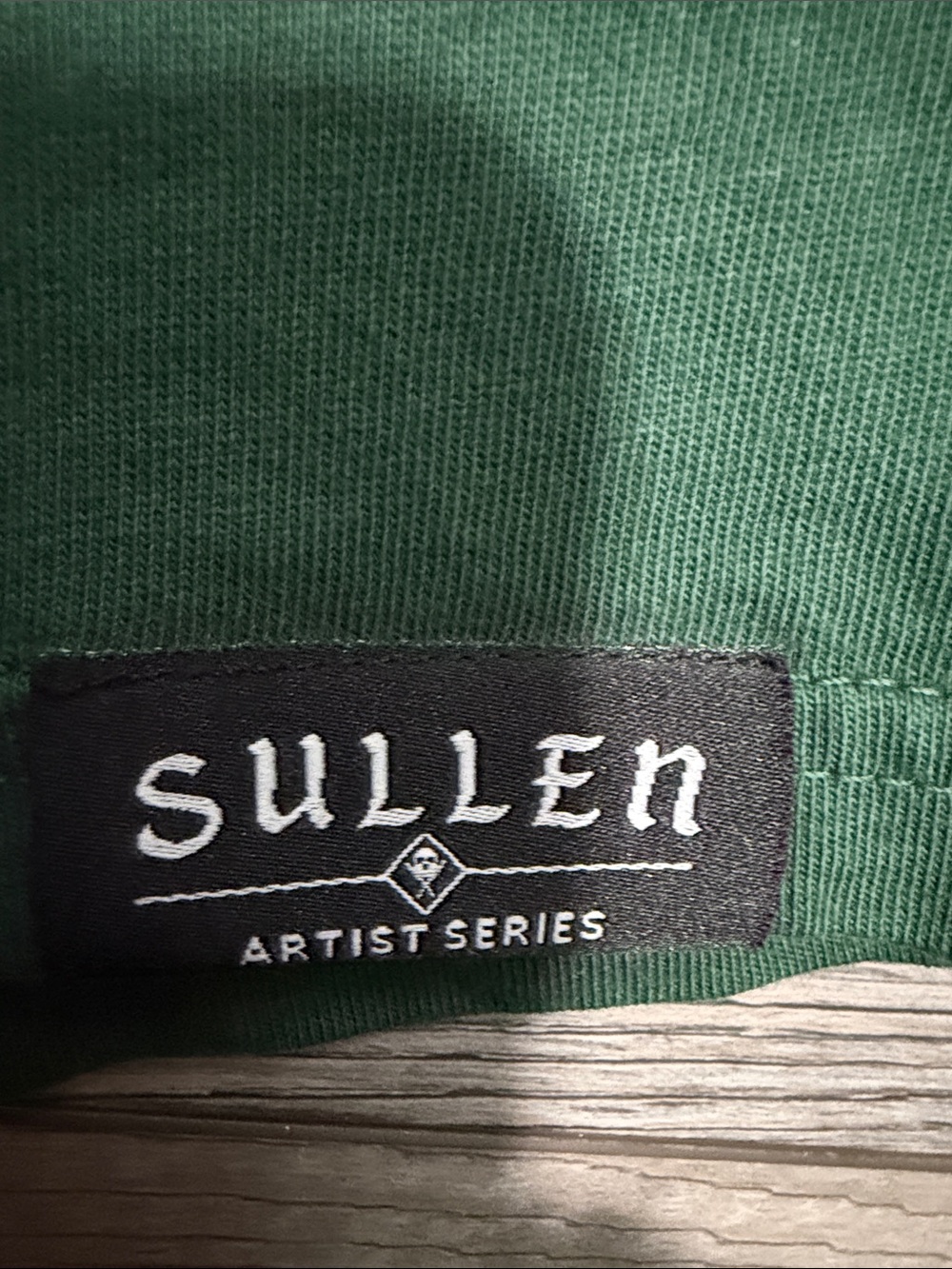 Men's Dark Green Skull & Roses Graphic Tee - Picture 5 of 5